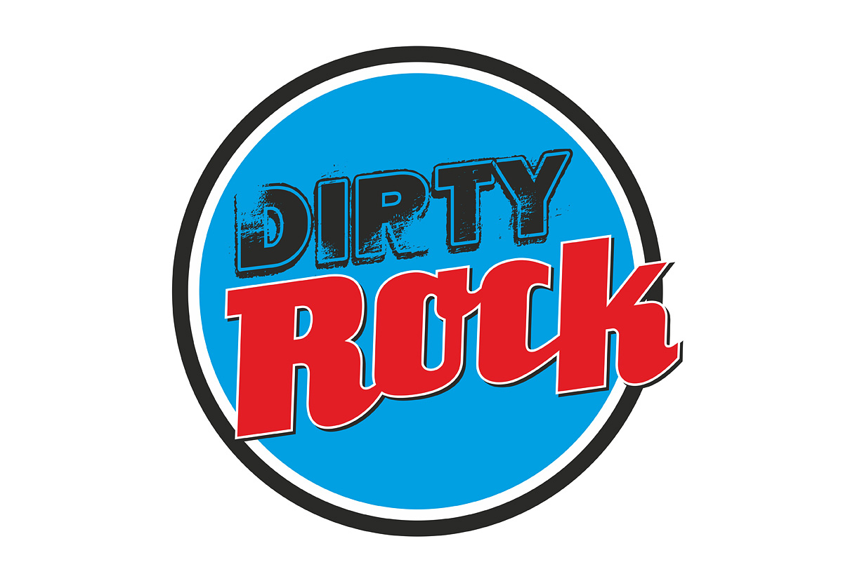 Dirty Rock magazine logo botón