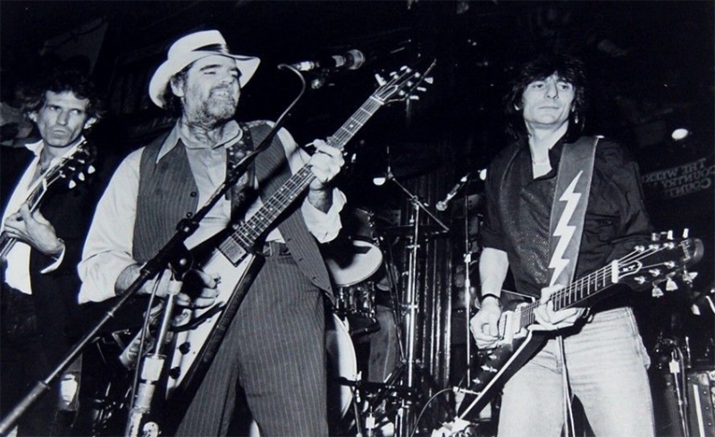 Lonnie Mack RIP DEP en la foto con Keith Richards y Ronnie Wood