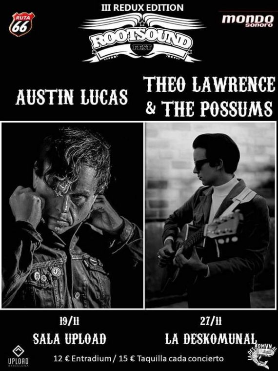 Tercera edición del Rootsound Fest en Barcelona con Austin Lucas y Theo Lawrence & The Possums 2021