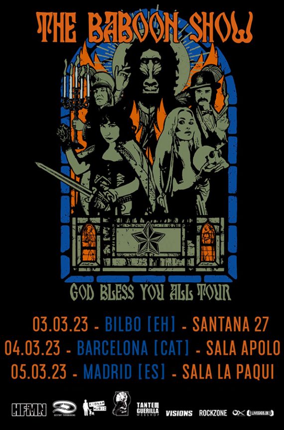 Gira de The Baboon Show en marzo para presentar God Bless you all 2023