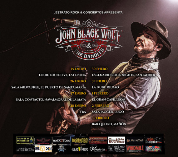 John Black Wolf & The Bandits Gira España 2024