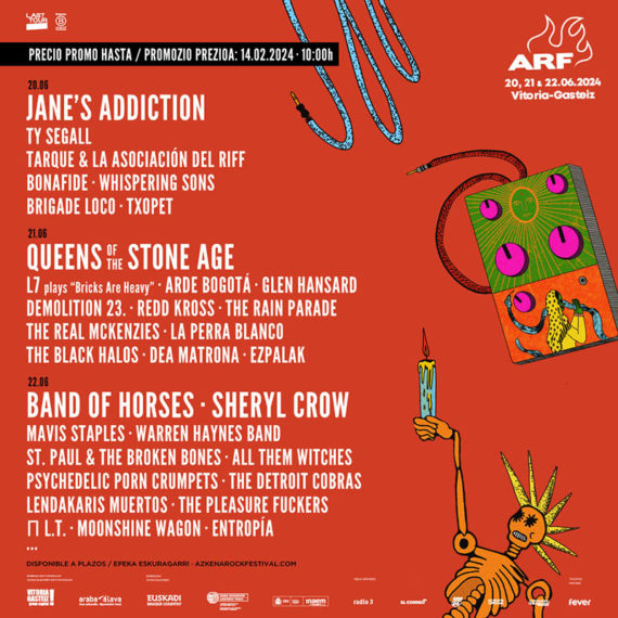 Band Of Horses, Mavis Staples, L7, Redd Kross, Warren Haynes y los Demolition 23 Al Azkena Rock Festival