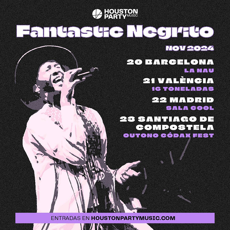 Fantastic Negrito presenatá su nuevo álbum,  Son of a Broken Man en Barcelona, Valencia, Madrid y Santiago