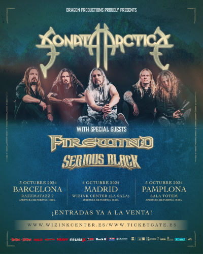 Sonata Arctica+Firewind+Serious Black España 2024